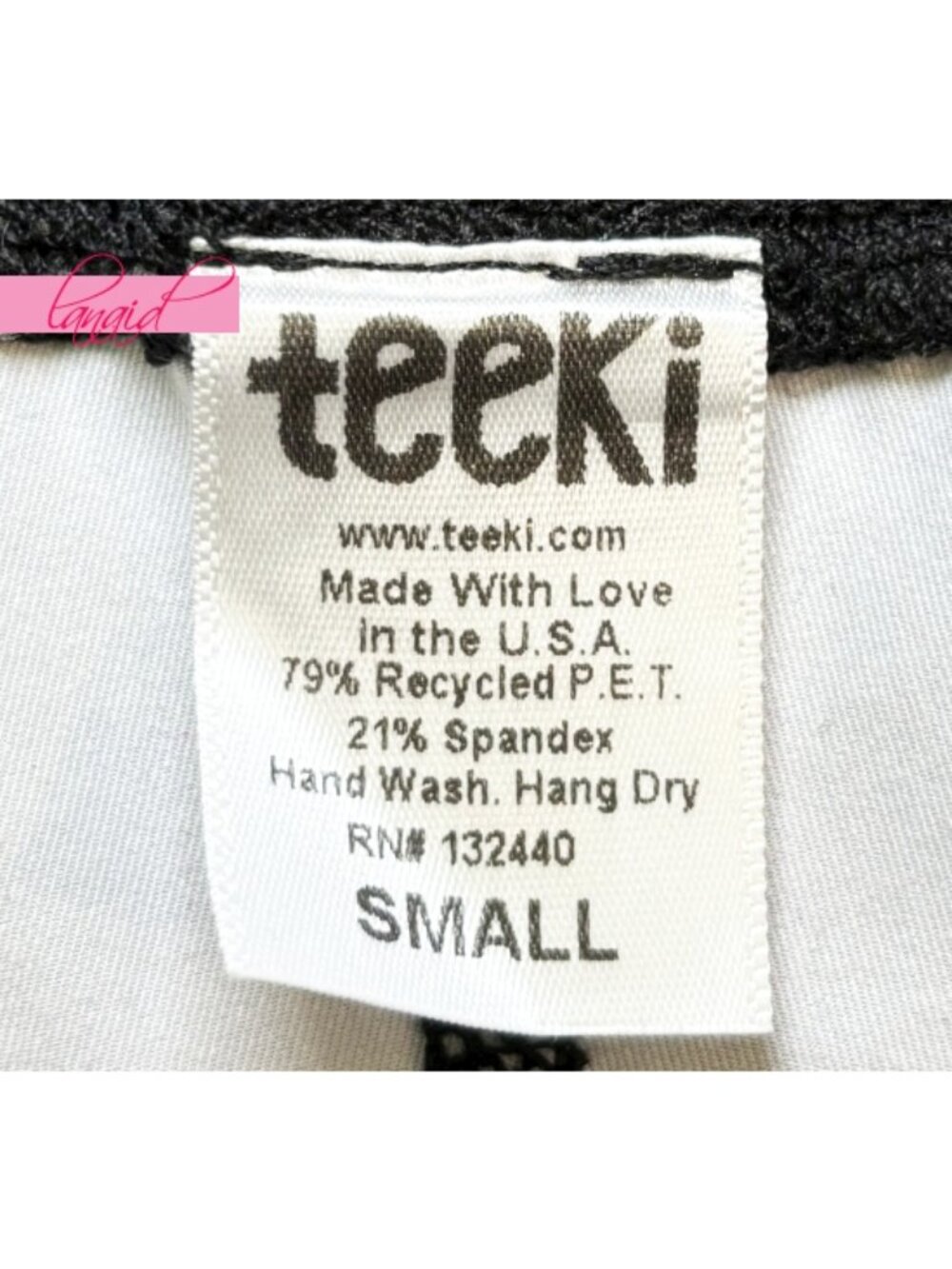 Teeki Hot Pant Rabbit Hole Bunny High-Rise Waist Recycled Sustainable Leggings S - Picture 10 of 11